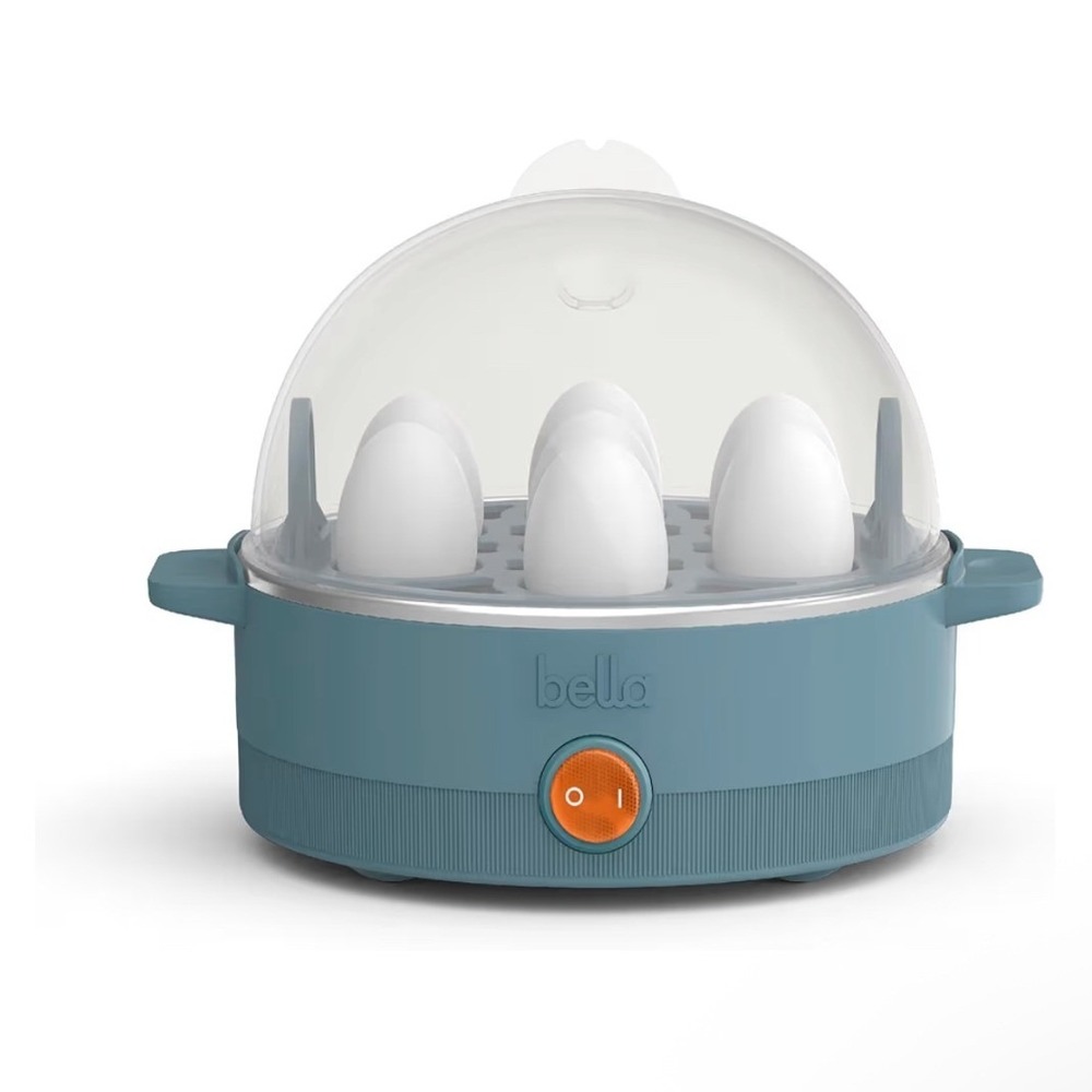 Bella Electric Egg Cooker 7 Count Surf Blue Boil Poach Steam Auto Shutoff‎